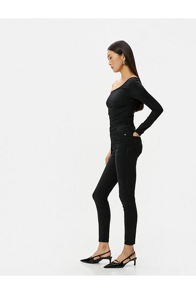 Koton High Waist Recovery Skinny Fit Jeans - Carmen Jean mit schmalen Beintaschen