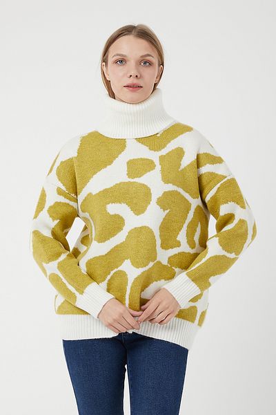 POODLE Pulover de damă din tricotaj cu model leopard