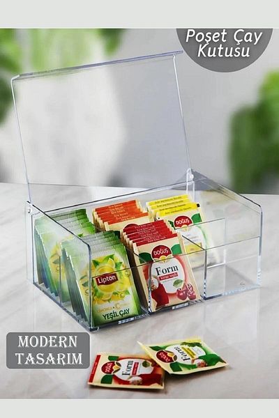 Sembol Gross 6-Compartment Specially Designed with Lid - Large Tea Box