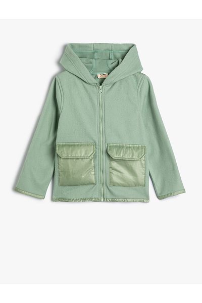 Koton Hooded Jacket with Zipper Pocket Detail