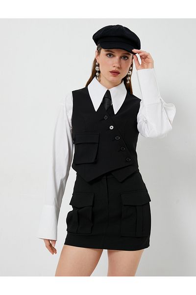 Koton Mini-Cargorock mit Taschendetail und normalem Taillenreißverschluss