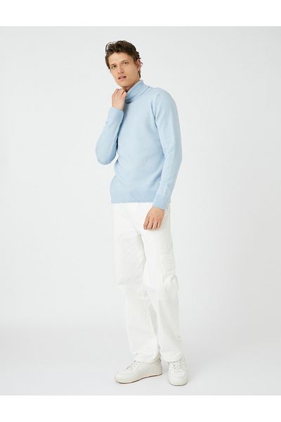 Koton Rollkragenpullover Basic Slim Fit Acrylmischung