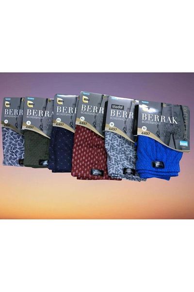 Berrak 4497 ΑΝΔΡΙΚΟ ΜΠΟΞΕΡ ΜΟΔΑΛΟΥ ΣΧΕΔΙΟΥ 6 ΤΕΜ