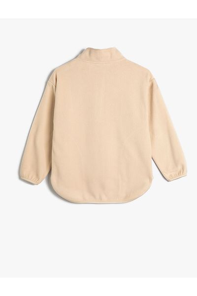 Koton Polar mikina s vysokým límcem na poloviční zip