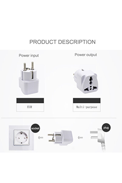 MN6 M03 Priz Dönüştürücü/5 Adet/amerikan Tipi Priz Dönüştürücü-dünya Ülkeler Arası Fiş Çevirici