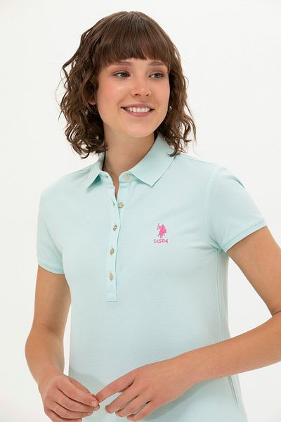 U.S. Polo Assn. Rochie tricotată pentru femei Water Green - 50262672 -VR083