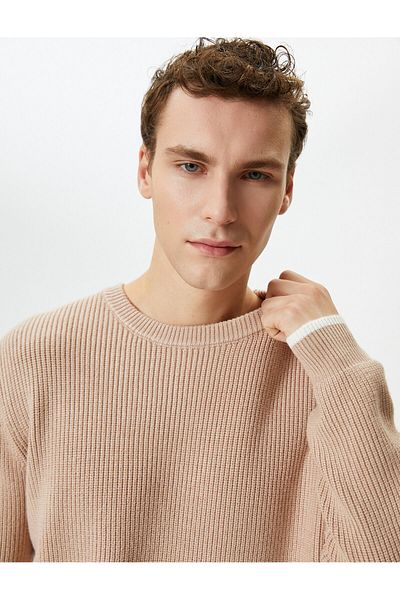Koton Pletený svetr Crew Neck Basic - Detail látky