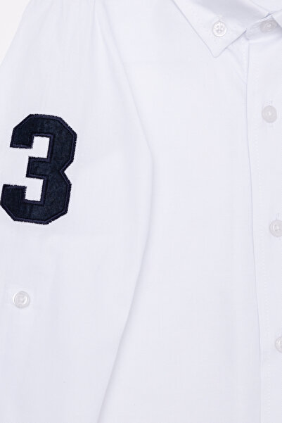 U.S. Polo Assn. Cămașă albă cu mânecă lungă pentru băiat 50255306 -VR013