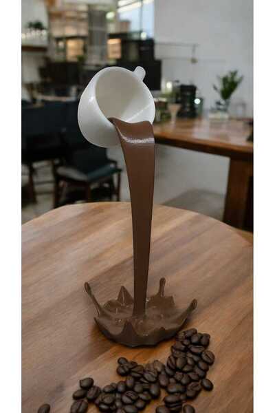 Dropcek eticaret Dökülen kahve figürü - Dekoratif Obje -Biblo - Kahve- Sıcak ...