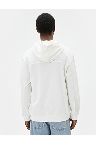 Koton Hooded Sweatshirt Textured Stitching Detailed Long Sleeve