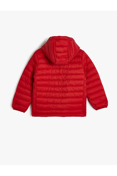 Koton Puffer Jacket Hooded Pocket Zippered