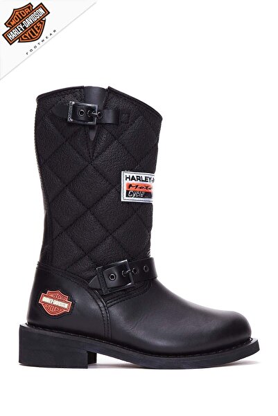 Harley Davidson Δερμάτινες μπότες με σόλα από καουτσούκ Μαύρο