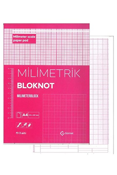 Artlantis A4 Millimeteric Notebook Red (Pink) Memo Pad 30 Sheets 1 Piece Draw...