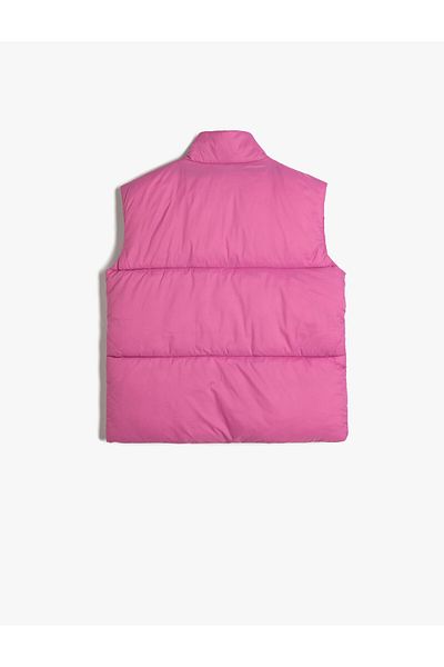 Koton Puffer Vest Stand Collar Zippered Pocket