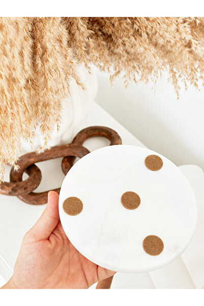 Minika Home Natural Marble Paper Towel Holder with Wooden Detail