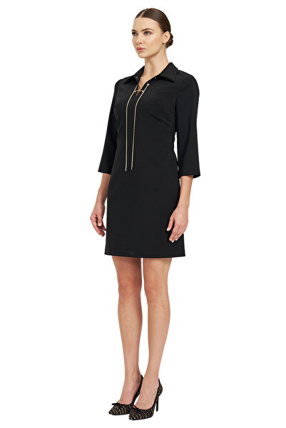 UTOPIAN V Yaka Mini Elbise