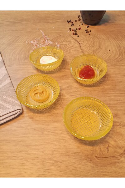 Zuzu 4'lü Organik Renkli Pötikare Desenli Sosluk, Reçellik, Çerezlik