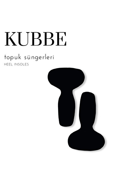 kubbe Siyah Taban Destekli Topuk Süngeri - Ayakkabı Vurmasına Karşı Koruma ve...