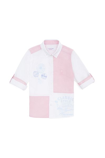 U.S. Polo Assn. Αγόρι μακρυμάνικο πουκάμισο σε πούδρα 50247897-VR042