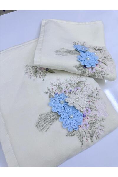 Dantelux Buchet cu buncăr Model Mother and Daughter Dowry Broderie Crem Color...