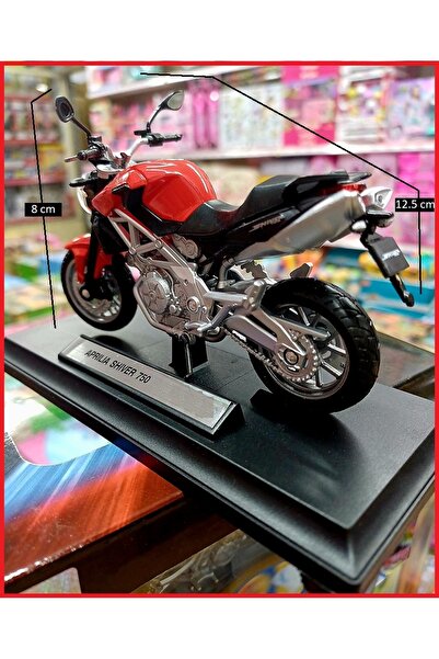 OYUNCAKSAHİLİ Motorsiklet Aprılıa Shıver 750 Rally Diecast Model Amortisörlü Motor Koleksiyon Aprilia Motosiklet