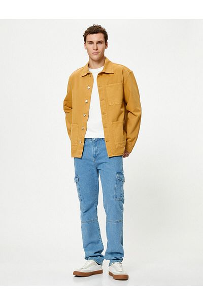 Koton Košile Jacket Classic Collar Pocket Detailed Buttoned