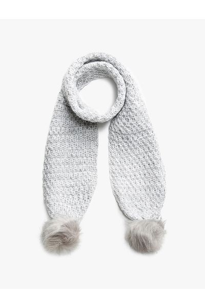 Koton Πλεκτό κασκόλ για κορίτσι με Pompom