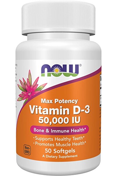 Genel Markalar Now Foods Vitamin D3 Max Potency 50,000 IU 50 Softgels - İthal