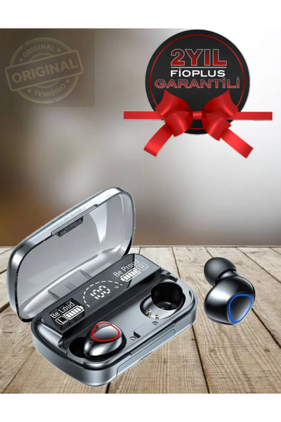 FİOPLUS Bluetooth Kulaklık Kulakiçi Powerbankli Çift Mikrofonlu Dokunmatik Ka...