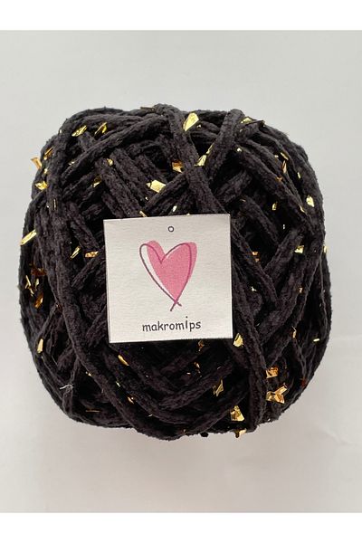 Makromİps 100gr 40m Βελούδινη Λαμπερή Έντυπη Τσάντα - Χόμπι Υφαντική Κλωστή