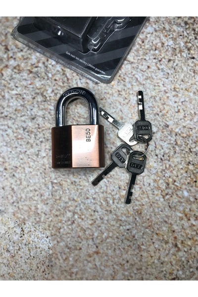 BGA paslanmaz Çelik asma kilit 4 anahtarlı BSE50 stelar  anti cut kilit