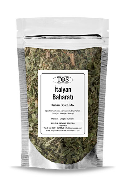 TOS The Organic Spices Klasik Italyan Baharatı 100 gr Italian Spice Blend - P...