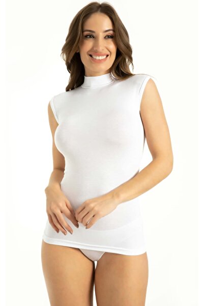 Generic Brand Underwear Bamboo Zero Sleeve Turtleneck Tank (3 Pcs)