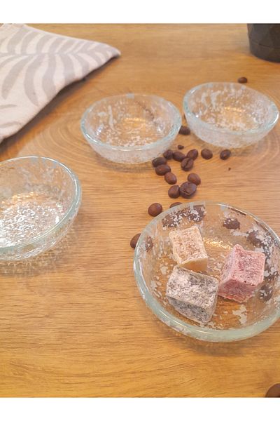 Zuzu Miso Set of 4 Glass Mini Bowl/Dish Bowl - 7.5 cm