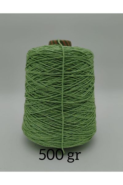 kumasfabrik (500 GR) Βαμβακερό πλεκτό νήμα-κοτόνιο νήμα-τσάντα νήμα-μοτίφ νήμα-πράσινο