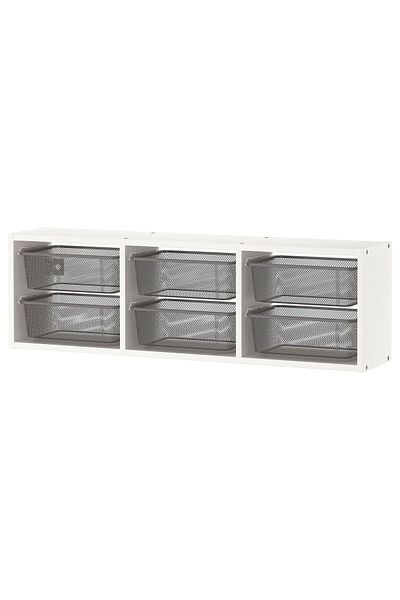 IKEA Toy Storage Unit, White, Width: 99 cm Depth: 21 cm Height: 30 cm