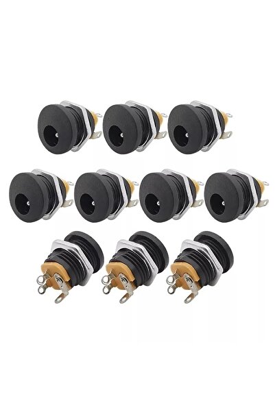 BuharaElektronik DC Jak 2.5mm Somunlu 12mm 10 Adet
