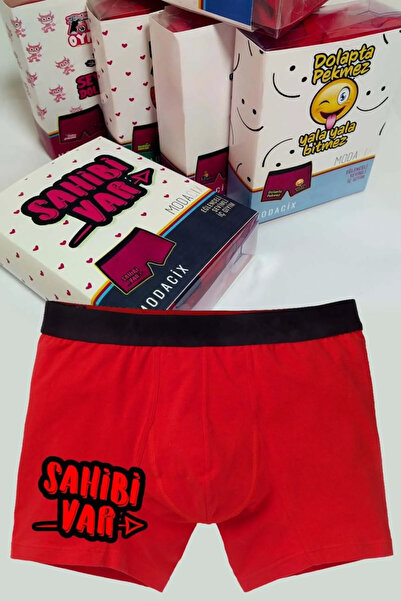 modacix Muška svetlo crvena bokserice - Poklon kutija posebnog dizajna