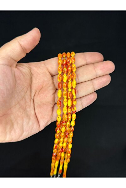 Anemore Collection بيروت مسحوق العنبر مسبحة الصلاة - قطع الشعير، اللون الأحمر...