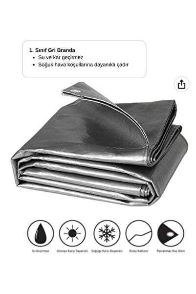 AKÇADIRCI 5x5 mt 130 Gram Kalın Yağmura Soğuğa Doluya Karşı Üstün Korumalı UV...