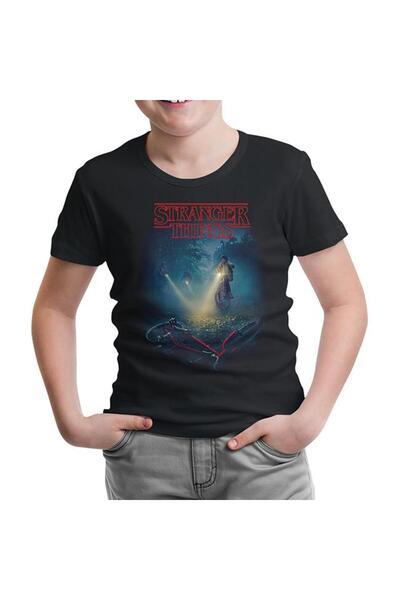 Lord T-Shirt Stranger Things - Bicycle Siyah Çocuk Tshirt