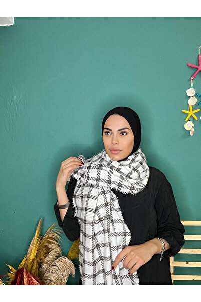 laviyonsa Şal mare de iarnă cu dungi şi eșarfă