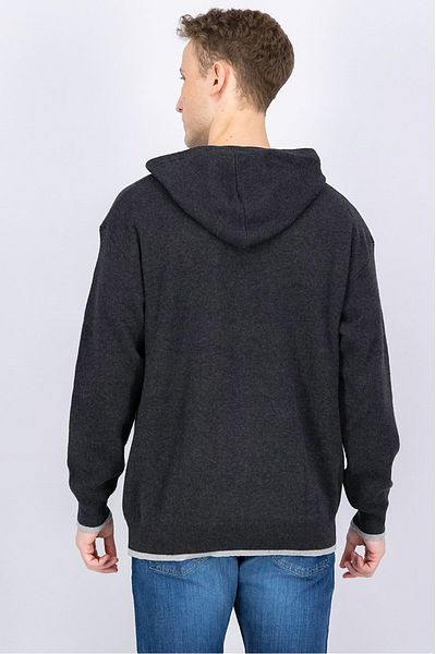 Tchibo Men Heather Long Sleeves Hooded Sweatshirt, Grey
