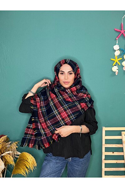 laviyonsa Eșarfă și șal în carouri roșii model scoțian