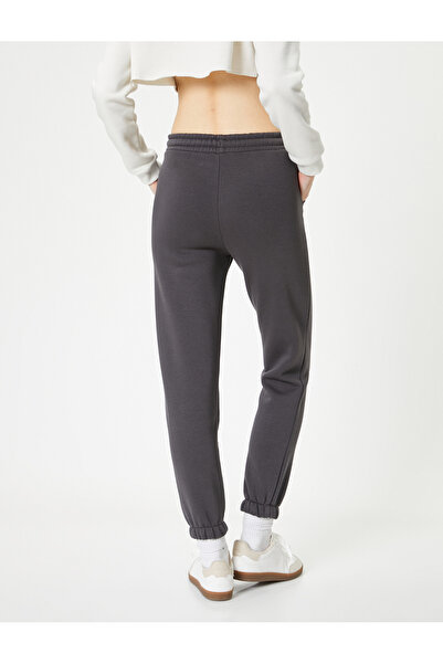 Koton Şardonlu Jogger Eşofman Altı Beli Bağlamalı Cepli