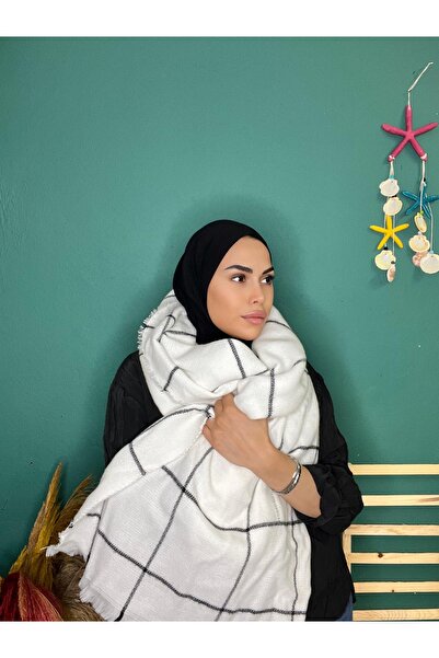 laviyonsa Şal mare de iarnă cu dungi şi eșarfă