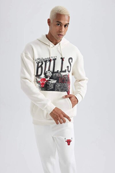 DeFacto A7270 Nba Chicago Bulls Boxy Fit Sweat Shirt