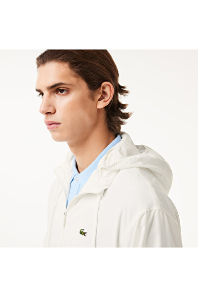 Lacoste Men's Stand Collar White Coat