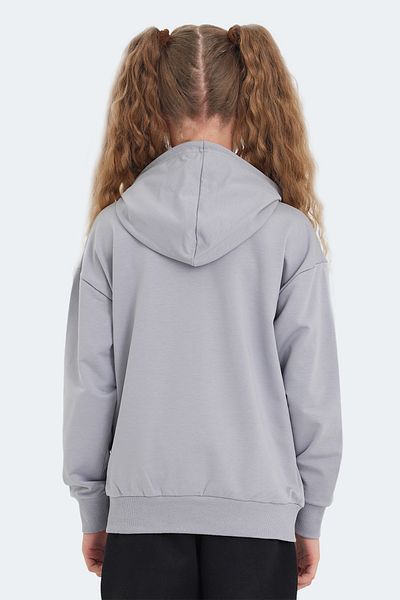 Slazenger Унисекс детски суитшърт LETTO - цвят каменно сив