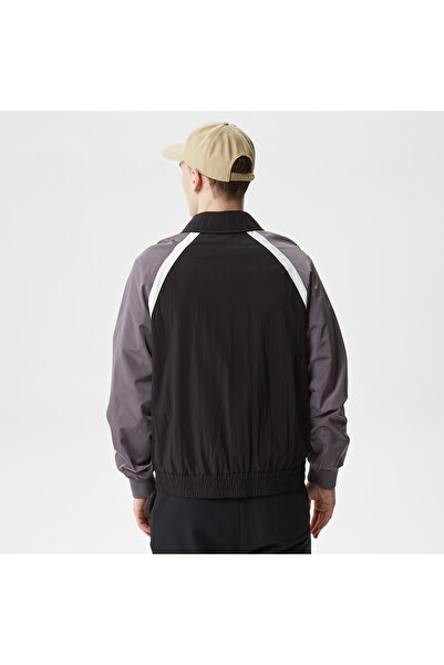 Lacoste Erkek Gömlek Yaka Renk Bloklu Siyah Mont